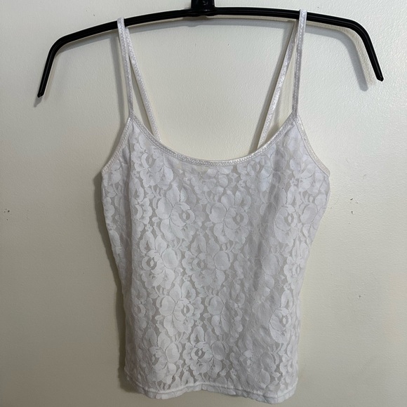Two Stretch Lace Camisoles, One White and One Cream, Size M - Picture 4 of 5